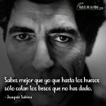 Frases de Joaquín Sabina, Sabes mejor que yo que hasta los huesos sólo calan los besos que no has dado. 