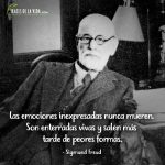 Frases de Sigmund Freud, Las emociones inexpresadas nunca mueren. Son enterradas vivas y salen más tarde de peores formas.