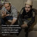 Frases de Calle 13, Como no comprenden nuestro comportamiento, a todos los psicólogos les damos tratamiento